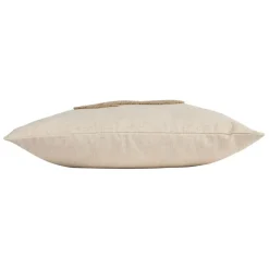 Coussin en coton naturel et brun 45x45cm - A la ferme