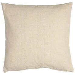 Coussin en coton naturel et brun 45x45cm - A la ferme