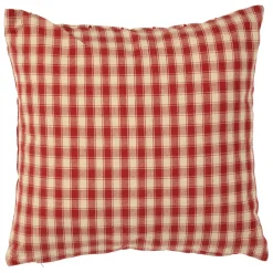 Coussin en coton vichy rouge 45x45cm - Campagne