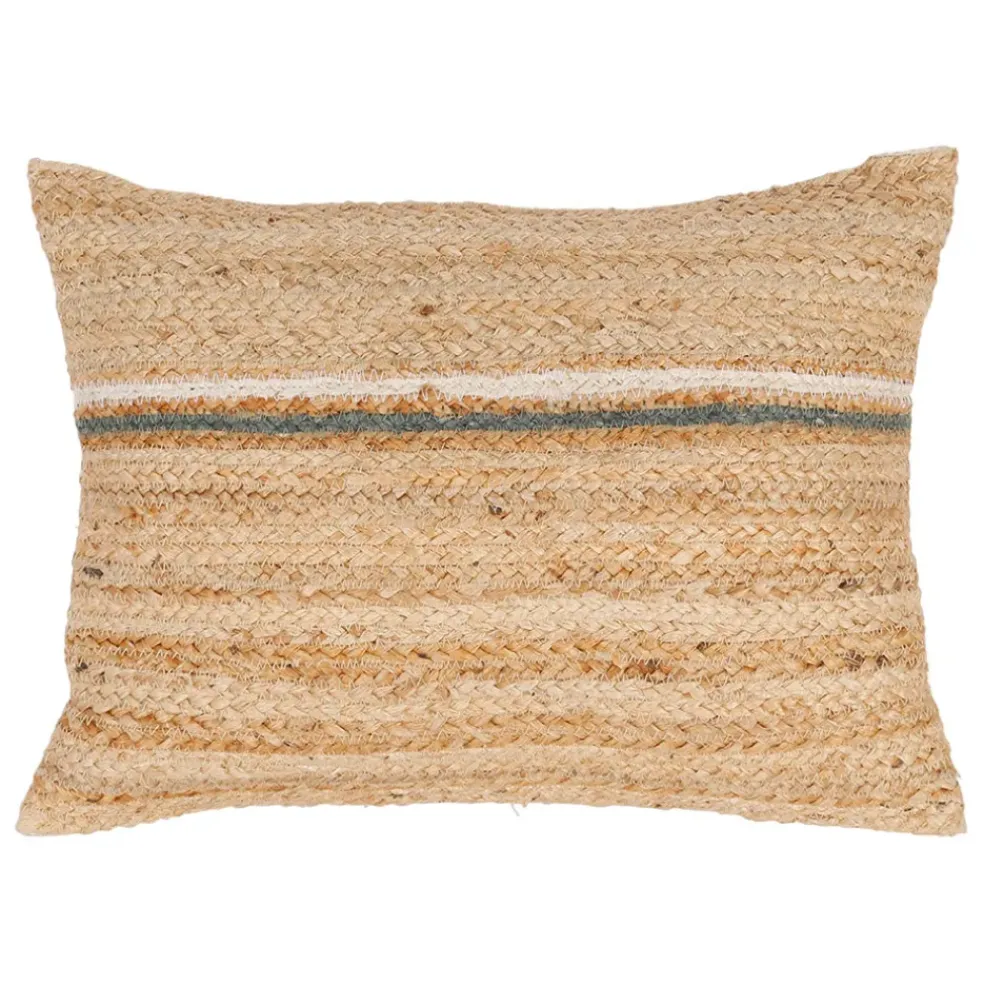 Coussin en jute sauge 50x38cm - Sumatra