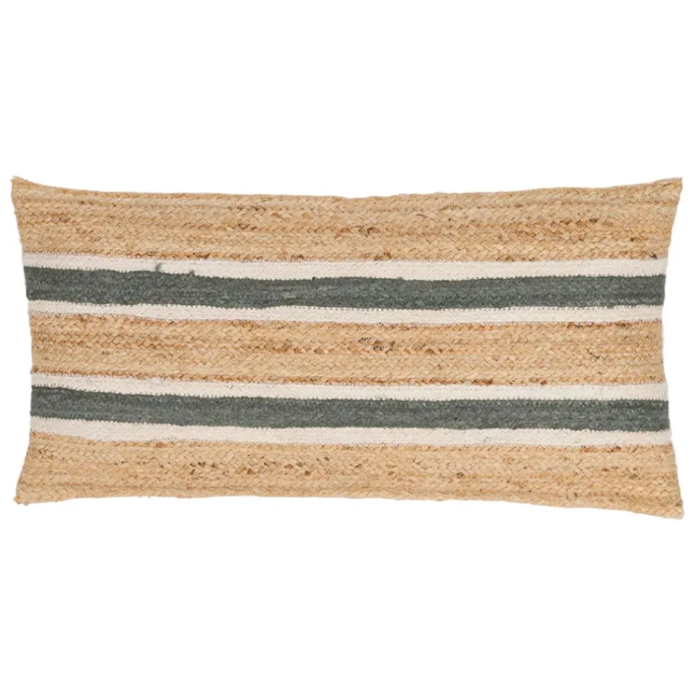 Coussin en jute sauge 80x38cm - Sumatra
