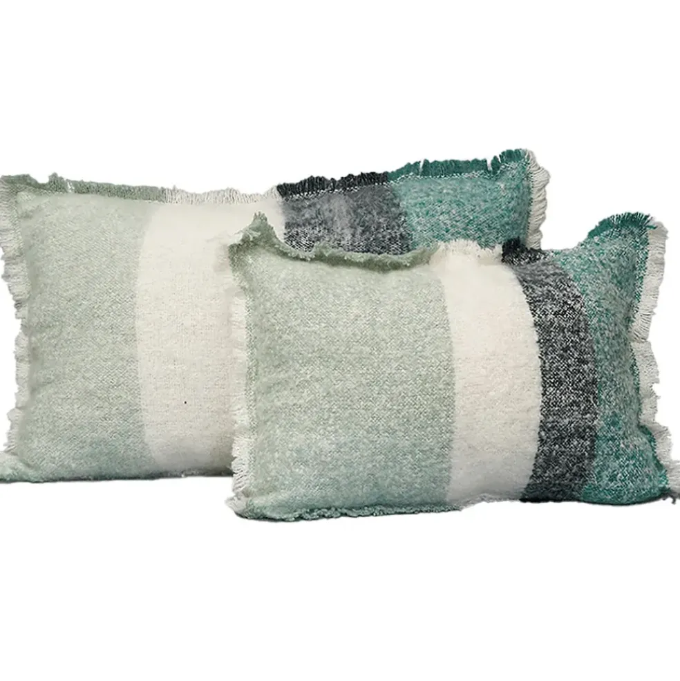 Coussin en laine céladon 40x60cm - Calypso