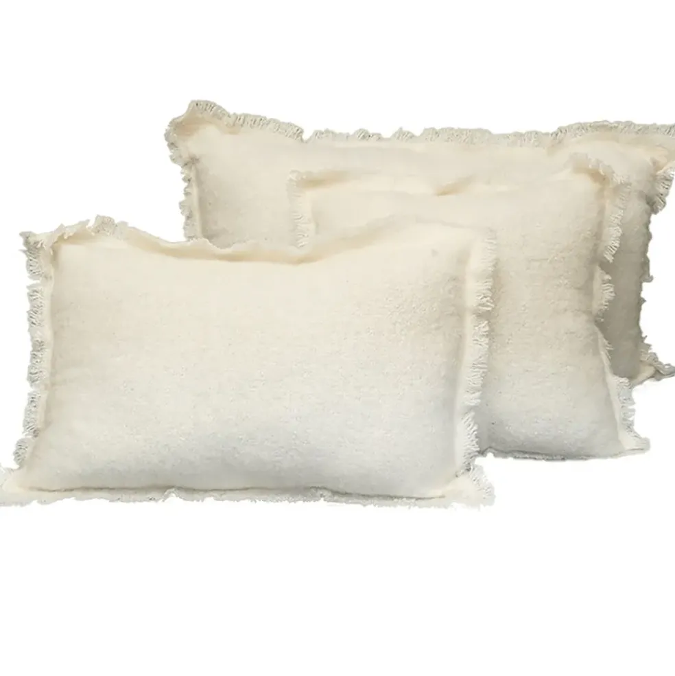 Coussin en laine ivoire 45x45cm - Aspen