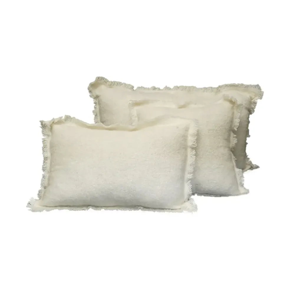 Coussin en laine ivoire 40x60cm - Aspen