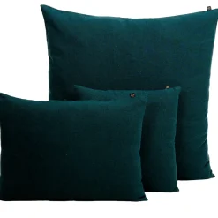 Coussin en lin et coton bleu de prusse 45x45cm - Figari