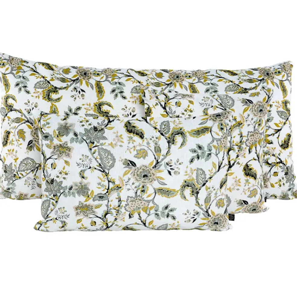 Coussin en lin et coton céladon 45x45cm - Mahe