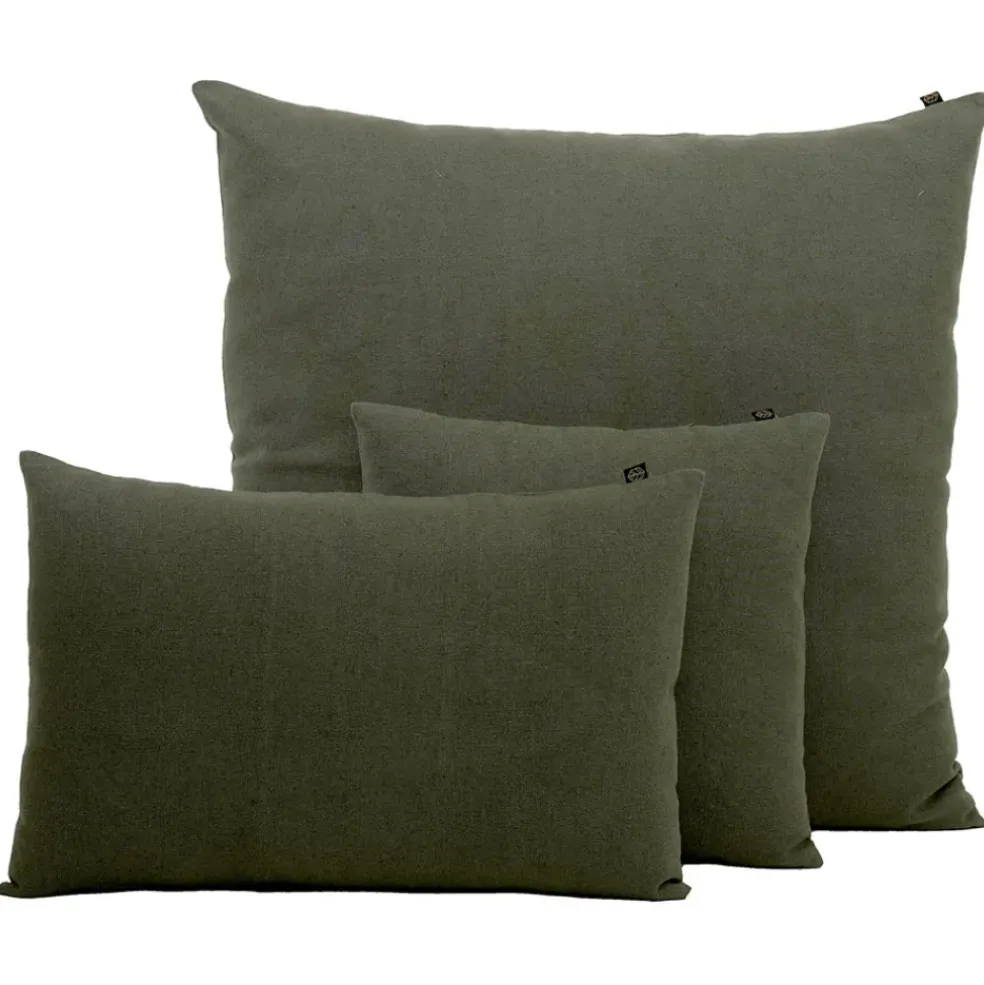 Coussin en lin et coton kaki 45x45cm - Figari