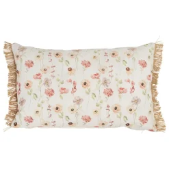 Coussin en lin fleur des champs 50x30cm - Louise