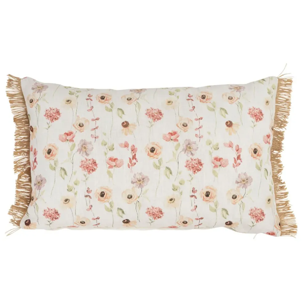 Coussin en lin fleur des champs 50x30cm - Louise