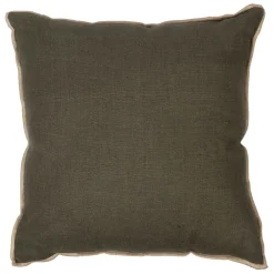 Coussin en lin kaki 45x45cm - Chennai