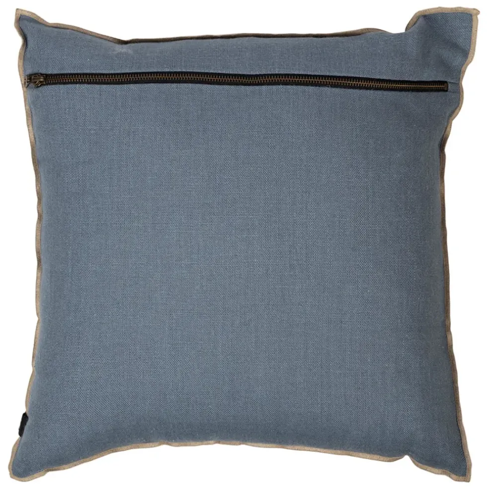 Coussin en lin turquin 45x45cm - Chennai
