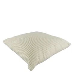 Coussin en tissu cotelet creme 45x45cm
