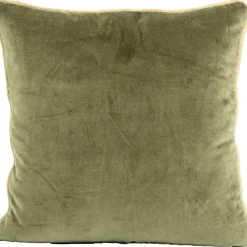 Coussin en velour kaki 45x45cm - Delhi