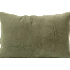 Coussin en velour kaki 40x60cm - Delhi