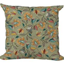 Coussin extérieur en coton vert 40x40cm - Kerala