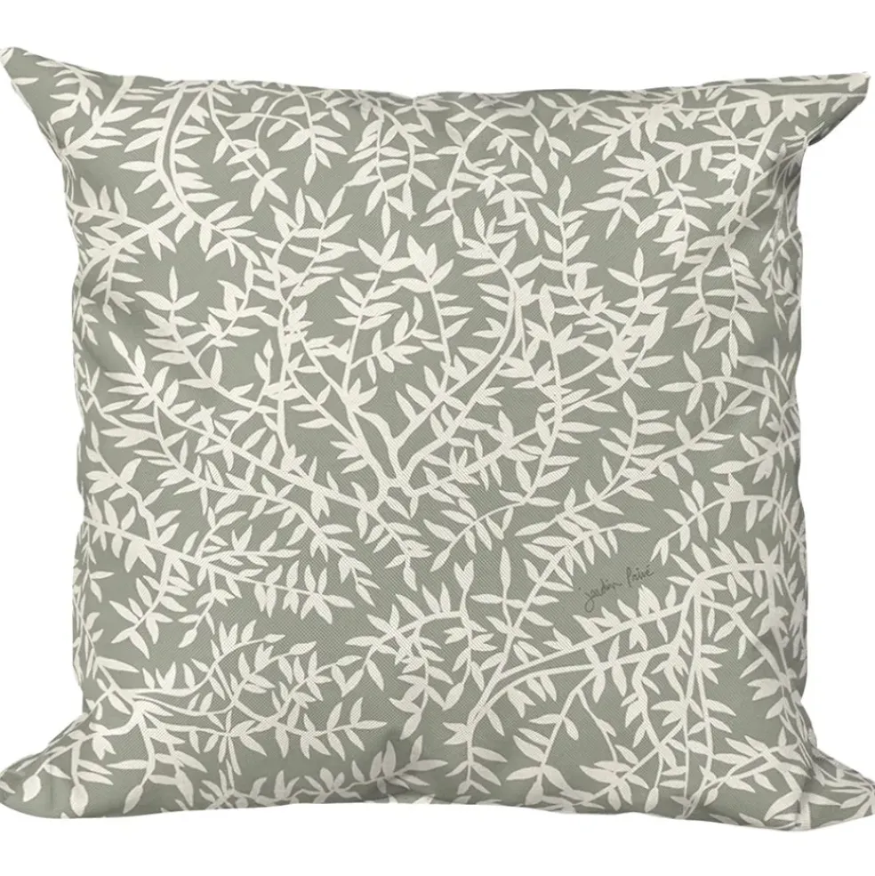 Coussin extérieur en coton vert 50x50cm - Cueillette