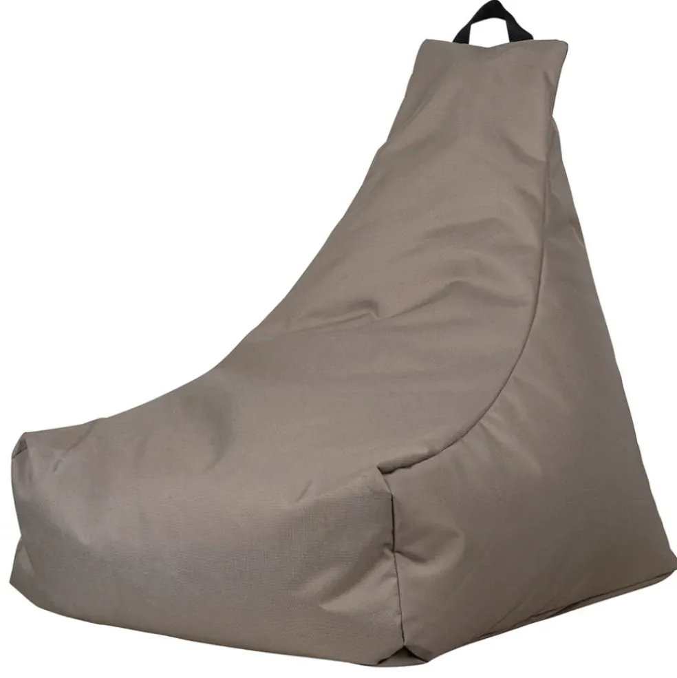 Coussin extérieur yoga en tissu taupe 80x80cm - Suntiss