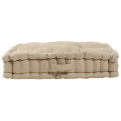 Coussin matelas chambray beige en coton