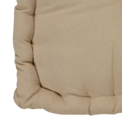 Coussin matelas chambray beige en coton
