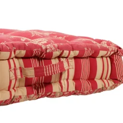Coussin matelas margot rouge en coton