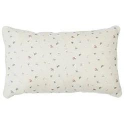 Coussin rectangle p'tite fleur naturel 50x30cm en coton