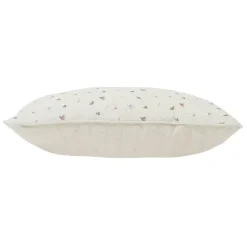 Coussin rectangle p'tite fleur naturel 50x30cm en coton
