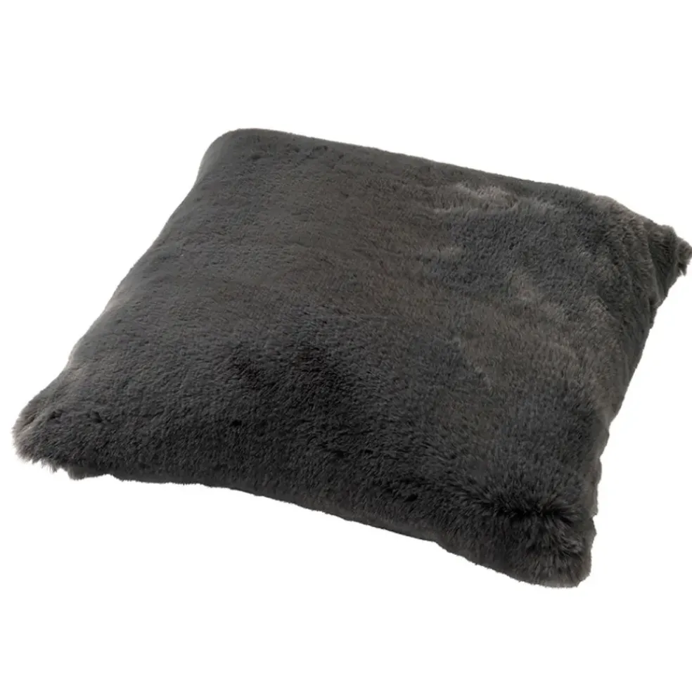 Coussin zaya charcoal gray gris fonce 45x45cm