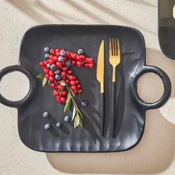 Couteau en inox or et noir - barisa