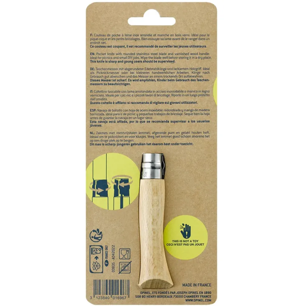 Couteau Mon premier Opinel en hêtre naturel