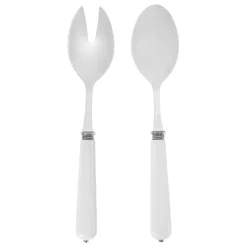 Couverts à saladeen inox blanc - lucie