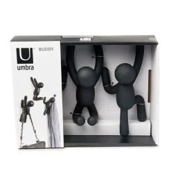 Crochet mural bonhomme noir buddy