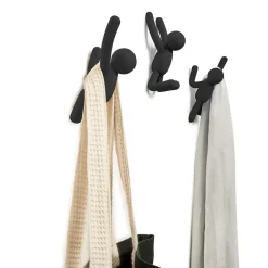 Crochet mural bonhomme noir buddy