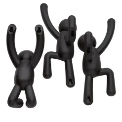 Crochet mural bonhomme noir buddy