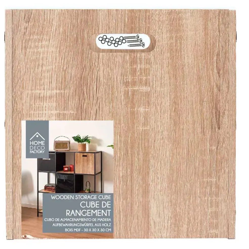 Cube de rangement en bois 30x30xh30cm