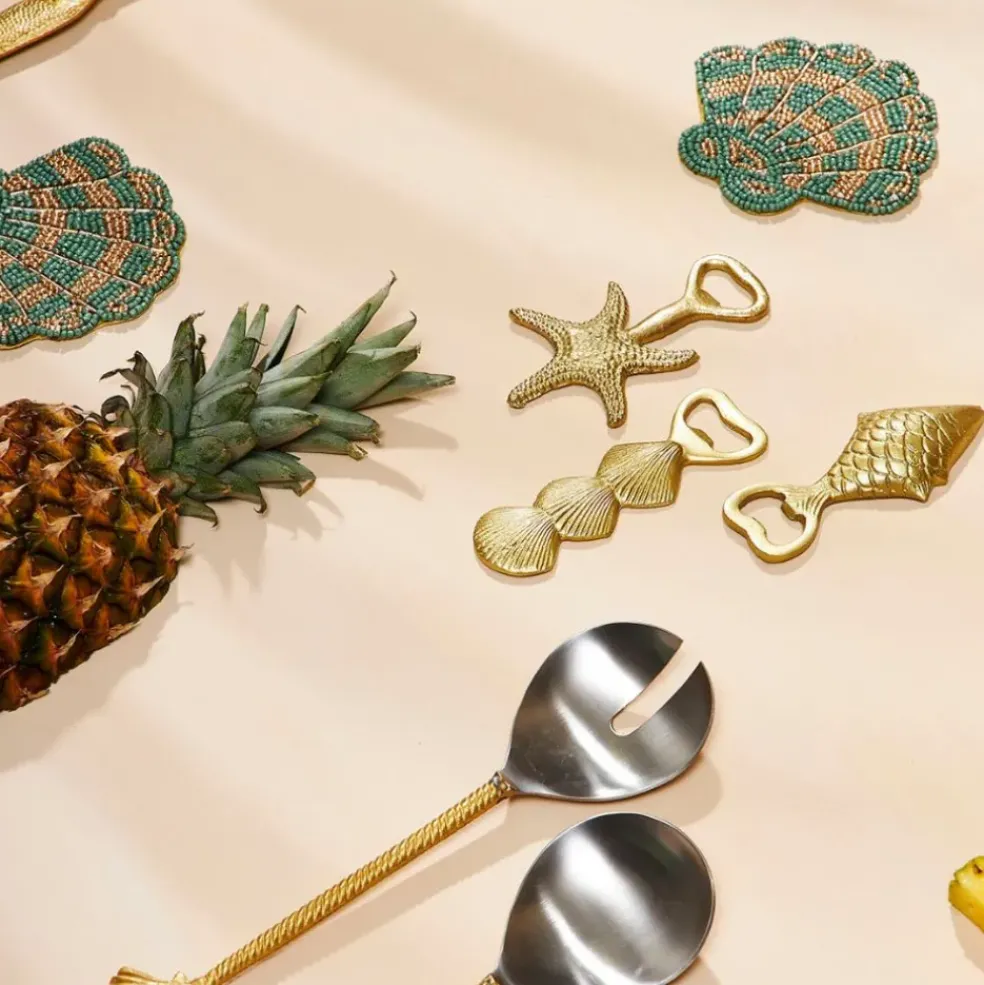 Décapsuleur en fer doré - Coquillage