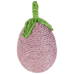Déco aubergine en corde mauve et vert - P'tit légume