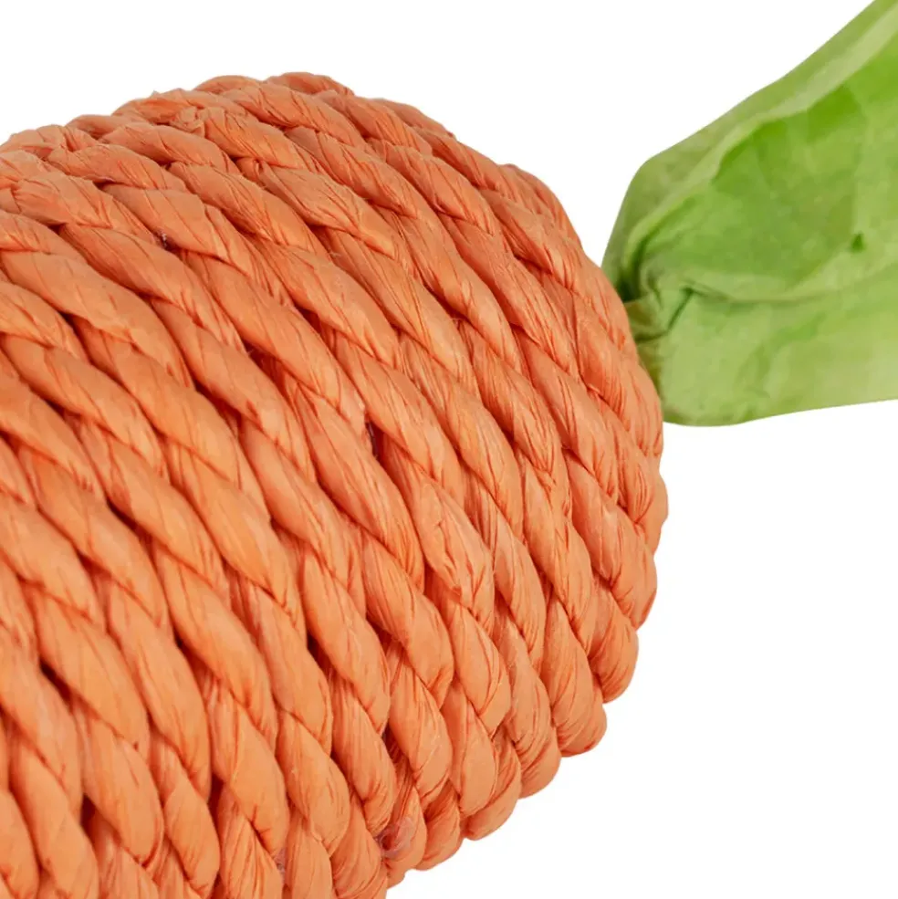 Déco carotte en corde orange et vert - P'tit légume
