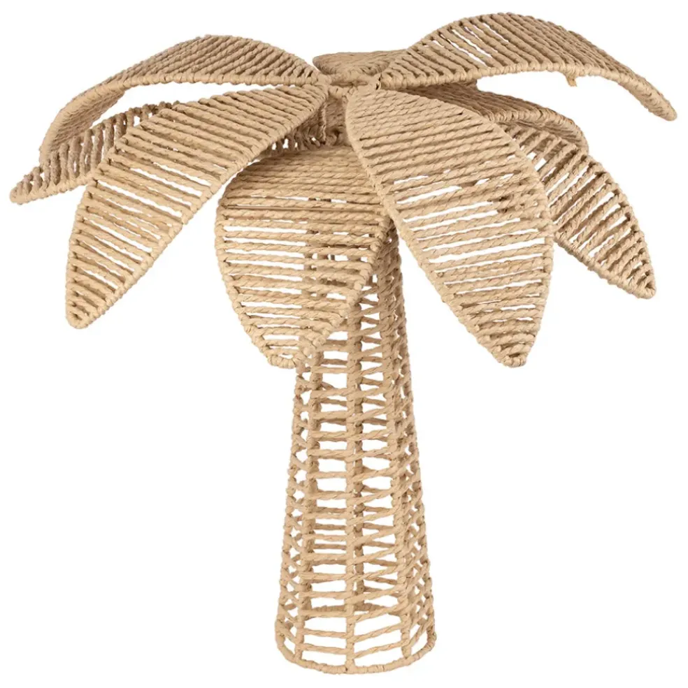 Déco grand palmier en corde et fer naturel h45cm - Palma