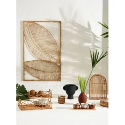 Déco murale feuilles naturelle en jute - floraly