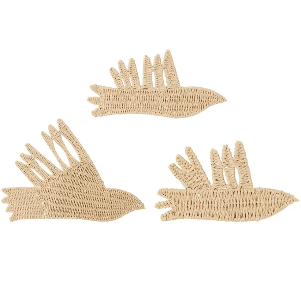 Déco murale oiseau en corde naturel - Magic blue