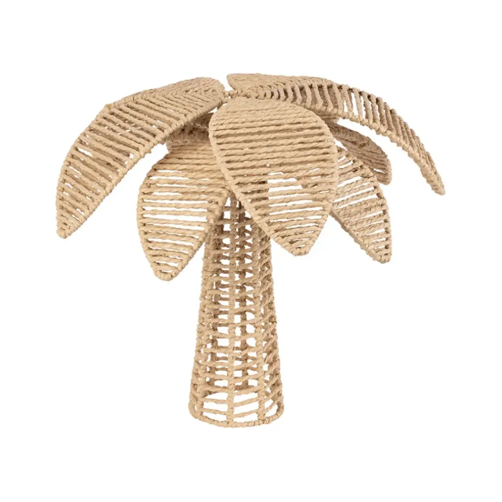 Déco petit palmier en corde et fer naturel h35cm - Palma