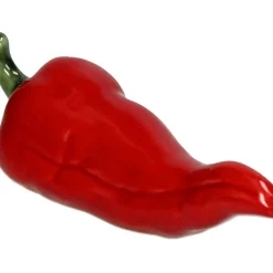 Déco piment en pocelaine rouge