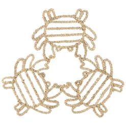 Déco trio de crabes en jonc de mer naturel - borneo
