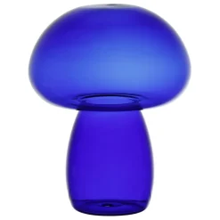 Décoration champignon en verre indigo H15,5cm - Dilacia