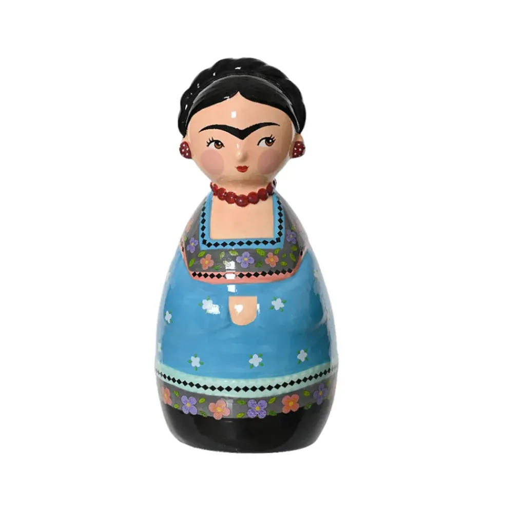 Décoration Frida bleu en dolomite h18cm