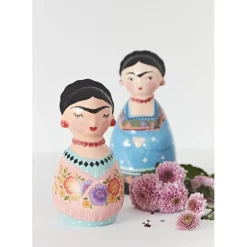 Décoration Frida orange en dolomite h18cm