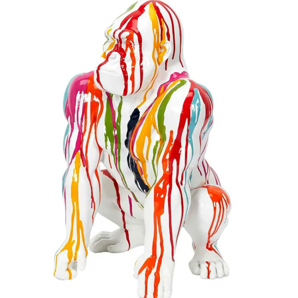 Décoration gorille blanc rainbow