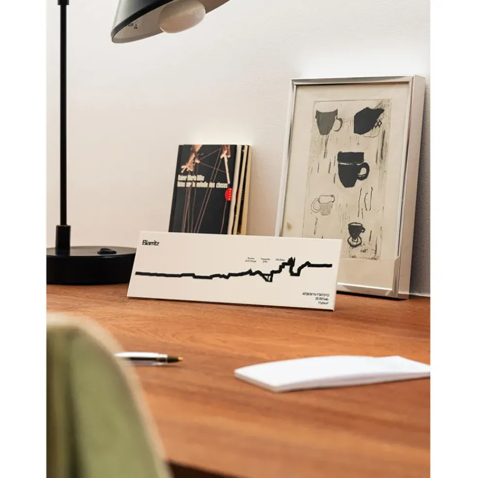 Décoration murale ligne biarritz 50cm noir