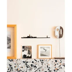 Décoration murale ligne en acier noir NYC L50cm