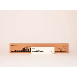 Décoration murale ligne en acier noir NYC L50cm